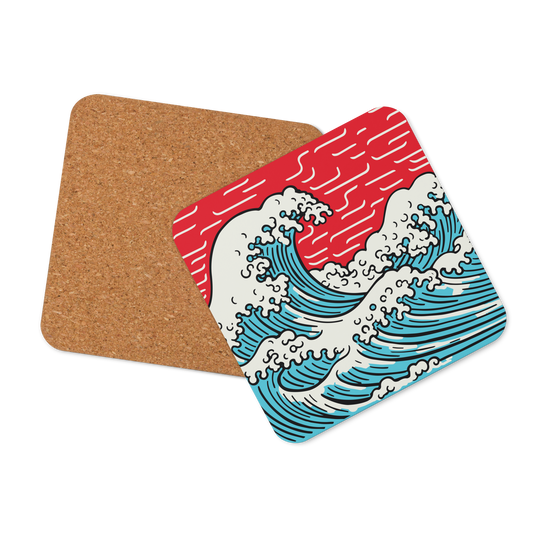 Wavy World | Cork-Back Coaster